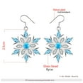 thumbnail image 3 of GHSOHS Exquisite Snowflake Earrings for Women Blue Rhinestone Zircon Drop Dangle Earrings Ear Hook Party Jewelry Gift, 3 of 5