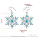 thumbnail image 2 of Para Mujeres Cristal Eardrop Flor Azul Gemstones Snowflake Dangler Pendientes Pendientes, 2 of 5