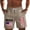 Khaki, variant on Mens Casual Shorts Independence Day Print Short Pant with Drawstring Patriotic Beachwear Holiday Beach Shorts Army Green L