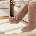 thumbnail image 2 of Goose Down Knee Socks for Christmas, Soft Cozy Over The Knee Long Socks & Fluffy Leg Warmers for Cold Weather, Ultra Comfortable Holiday Gift Socks, 2 of 7