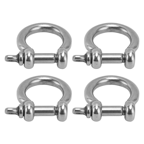 D Shackle, Bow Shape Load Clamp Mirror Polished 304 Stainless Steel For
