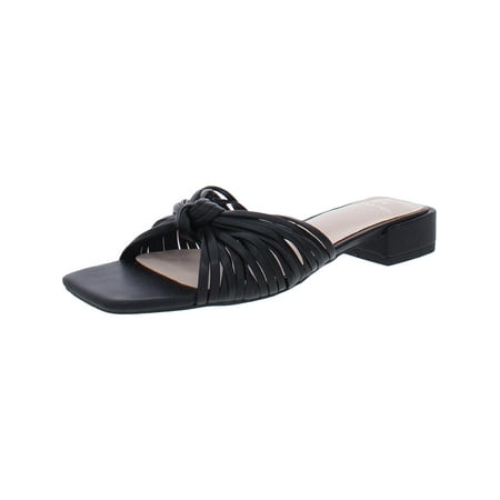 

H Halston Womens Lambs Vegan Leather Slip On Block Heel