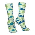 thumbnail image 7 of Fuzoiu Cute Dinosaur Blue Green Print Crew Socks,Casual Athletic Gym LightWeight Thin Socks,Casual Crew Socks for Men Woman,Calf Length Crew Socks, 7 of 7