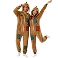 thumbnail image 3 of Y-Sunset Unisex Adult Halloween Rompers, One Piece Pajamas, Overall Halloween Flannel Hooded Onesie Sleepwear Jumpsuit, 3 of 8