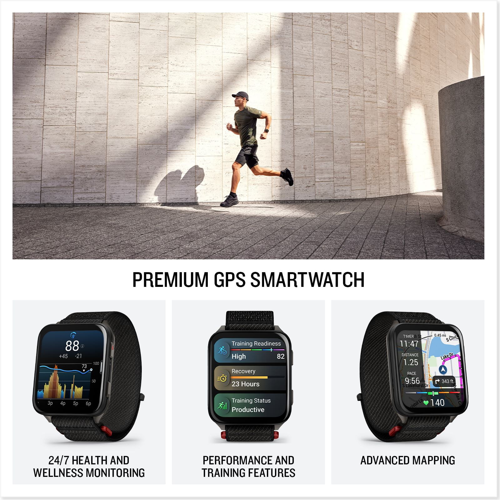 Garmin Venu X1, Thin and Lightweight GPS Smartwatch, AMOLED Display, Advanced Health and Fitness Features, Black with Slate Titanium Caseback and Black ComfortFit Nylon Band