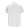 thumbnail image 4 of Men's Casual Loose Fit Short Sleeve Button-Down Shirt with Pocket, Turndown Collar, Polyester Blend for Spring and Summer Wear, 4 of 5