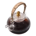 thumbnail image 4 of Tetera De Vidrio 700Ml Estilo Antiguo Tetera De Vidrio De Borosilicato Transparente Apariencia De Cristal Tetera Resistente A Altas Temperaturas Con Mango De Cobre Envuelto Filtro De Acero Inoxidable Guardurnaity HA019450-00, 4 of 6