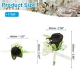 thumbnail image 2 of Uxcell 2 Pcs Artificial Rose Wrist Corsage and Boutonnieres Set Wedding Party Black, 2 of 6