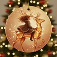 thumbnail image 3 of Eoozwa 1 Packs Courage Themed Christmas Ornament, Inspirational Reindeer Pendant Handcrafted Glass Ball Decoration for Holiday Tree Decor Unique Gift for Family Festive Home Accent, 3 of 6
