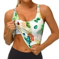 thumbnail image 3 of Pofeuu Floral Vintage Print Sports Bra for Women Sexy Vest Yoga Running Gym Fitness Crop Bras Tops-XX-Large, 3 of 8