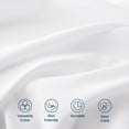 thumbnail image 4 of SLEEP ZONE 85gsm Bed Sheet Set, Microfiber Wrinkle-free Bedding set with 14" Pocket White, Queen, 4 of 15