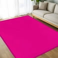 thumbnail image 4 of Rose Pink Area Rugs 5x8 for Living Room, Farmhouse Solid Pink Color Modern Art Non Slip Washable Rug Runner, Low Pile Indoor Floor Carpet Mat Bathroom Rugs for Bedroom, Kids Room, 4 of 9