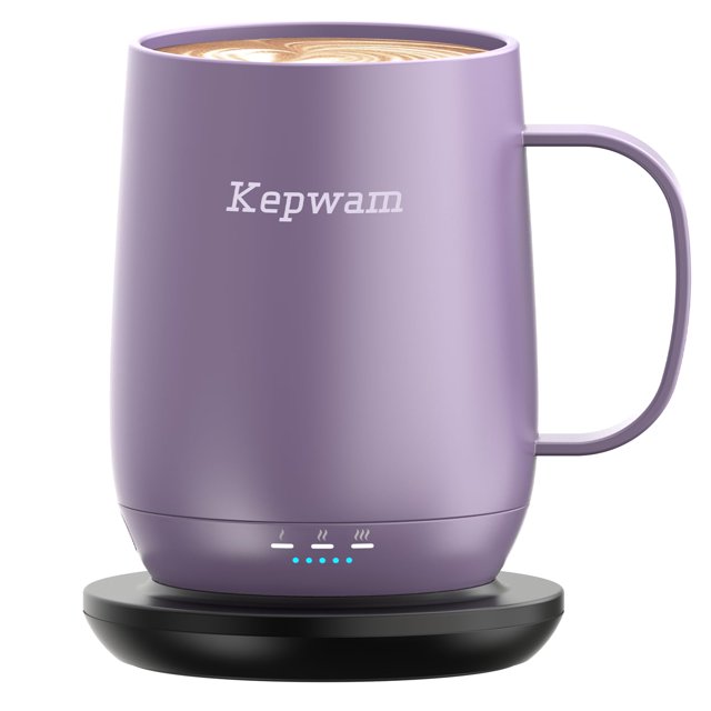 Taza de café autocalentable Kepwam 470 ml con control inteligente de temperatura