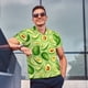 thumbnail image 4 of Balery Green Avocado Camisa Polo de Hombre con Estampado, de Manga Corta y Tejido Medio, Camisa Tipo Golf Polo-Medium, 4 of 6