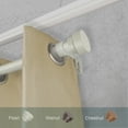 thumbnail image 2 of 1" Dia Faux Wood Curtain Rod 28-48 inch with Cassiel Finials - Pearl White, 2 of 3