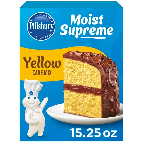 Pack Of 2 Pillsbury Moist Supreme Yellow Cake Mix, 15.3 oz (Package May Vary)