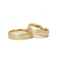 thumbnail image 2 of Gold Matching His Her Wedding Band Brushed Ring 14K Set, 2 of 2