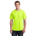thumbnail image 1 of Port & Company? - Camiseta americana con bolsillo. USA100P Seguridad Verde S Puerto & Compa??a USA100P, 1 of 1