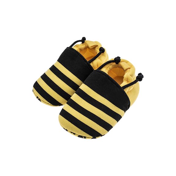 Yellow Non-Slip Walking Shoes For Infants, Bee Design And Soft Sole For Fall Winter Seasons, Learning To Walk, Lightweight For Easy Steps