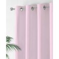 thumbnail image 2 of Solid Color Thermal Insulated Blackout Curtains for Bedroom 36 Length Pink Room Darkening Curtain 1 Panel Grommet Window Curtain Drape for Living Room Nursery Room, 2 of 7