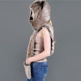 thumbnail image 4 of Herrnalise Male Female Faux Animal Hood Cap Mittens Ears Cartoon Hat Gloves Scarf Pocket, 4 of 8