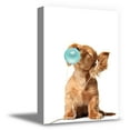 thumbnail image 1 of Awkward Styles Animals Blowing Blue Bubble Gum Canvas Decor Animal Canvas Blue Bubble Gum Framed Decor Funny Decor Gifts Cute Baby Room Wall Art Nursery Room Decor Kids Room Decor Ready to Hang, 1 of 6