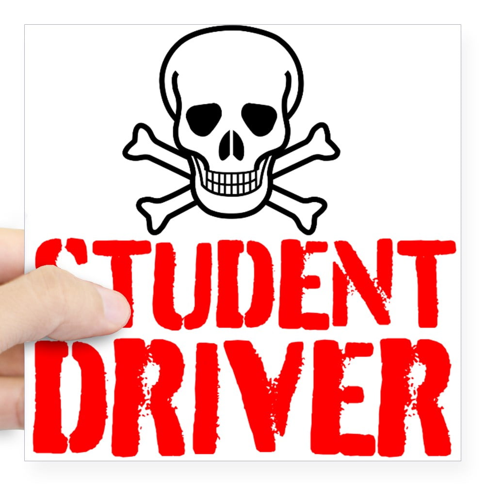 CafePress Student Driver Sticker Square Sticker 3" x 3" Walmart