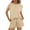 Khaki, variant on Scacto Women's Summer 2-Piece Set, Sleeveless Top & Drawstring Shorts Sweatsuits, Casual Loungewear with Pockets