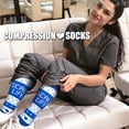 thumbnail image 3 of 3 Pairs Copper Compression Socks for Women & Men Circulation 15-20 mmhg - Better Blood Flow, Swelling, Best Support for Medical, Running, Nursing, 3 of 5