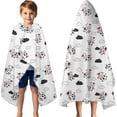 thumbnail image 3 of White Cow Cloud Pattern Hooded Bath Towel，60"x35" for Ages 3 To 12 Kids, Quick Dry Lightweight Soft Microfiber Hood Beach Towel Cover Up for Kids, 3 of 7