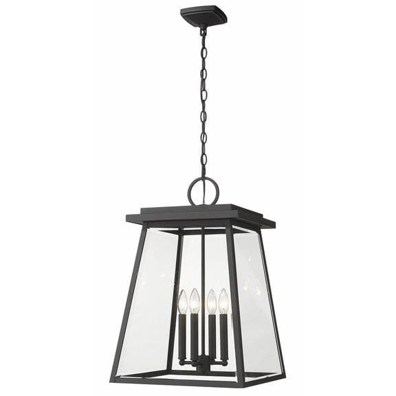 4 Light Outdoor Chain Mount Hanging Lantern In Craftsman Style-23.75 Inches Tall And 15.75 Inches Wide Z-Lite 521Chxl-Bk