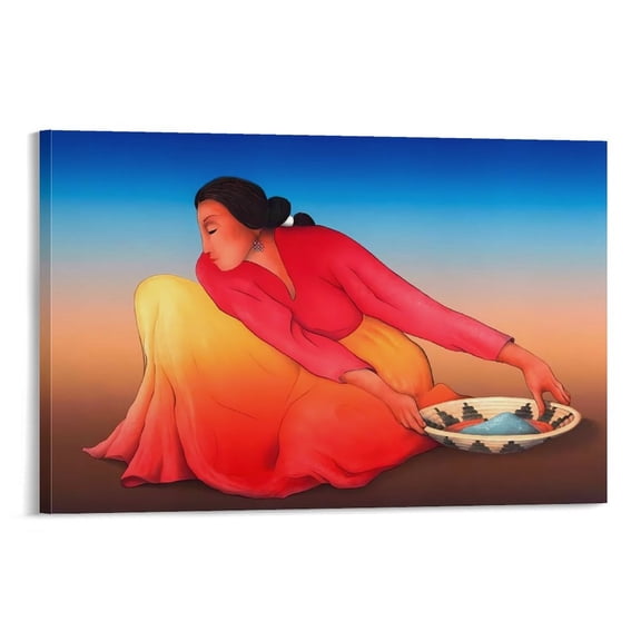 RC Gorman Celestina 1993 Poster Canvas Poster Wall Art Picture Prints Hanging Photo Gift Decor Home Posters Artworks 24x36inch(60x90cm)