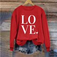 thumbnail image 2 of Erwazi Women Valentine's Day Pullover Sweatshirts Love Heart Print Tops Long Sleeve Crewneck Shirts Fashion Loose Holiday Sweatshirt, 2 of 4