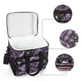 thumbnail image 6 of FORMRS Insulated Cooler Bag 24 Cans Capacity Soft Leakproof Lunch Box with Side Pockets, Purple Roses, 6 of 7