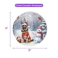 thumbnail image 5 of Hello Winter German Shepherd Football Snowman Welcome Snowy Morning Ceramic Round Ornament Alsatian Dog Lover Gifts Home Tree Decor - 01012, 5 of 5