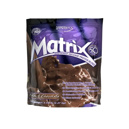 Syntrax Matrix 5.0 Sustained-Release Protein Blend, Perfect Chocolate, 5 lbs