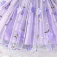 thumbnail image 5 of WOYY Infant Girls Summer Dress Mesh Flower Ribbed Dress with Flutter Sleeve, Sizes 9-12M, 5 of 6