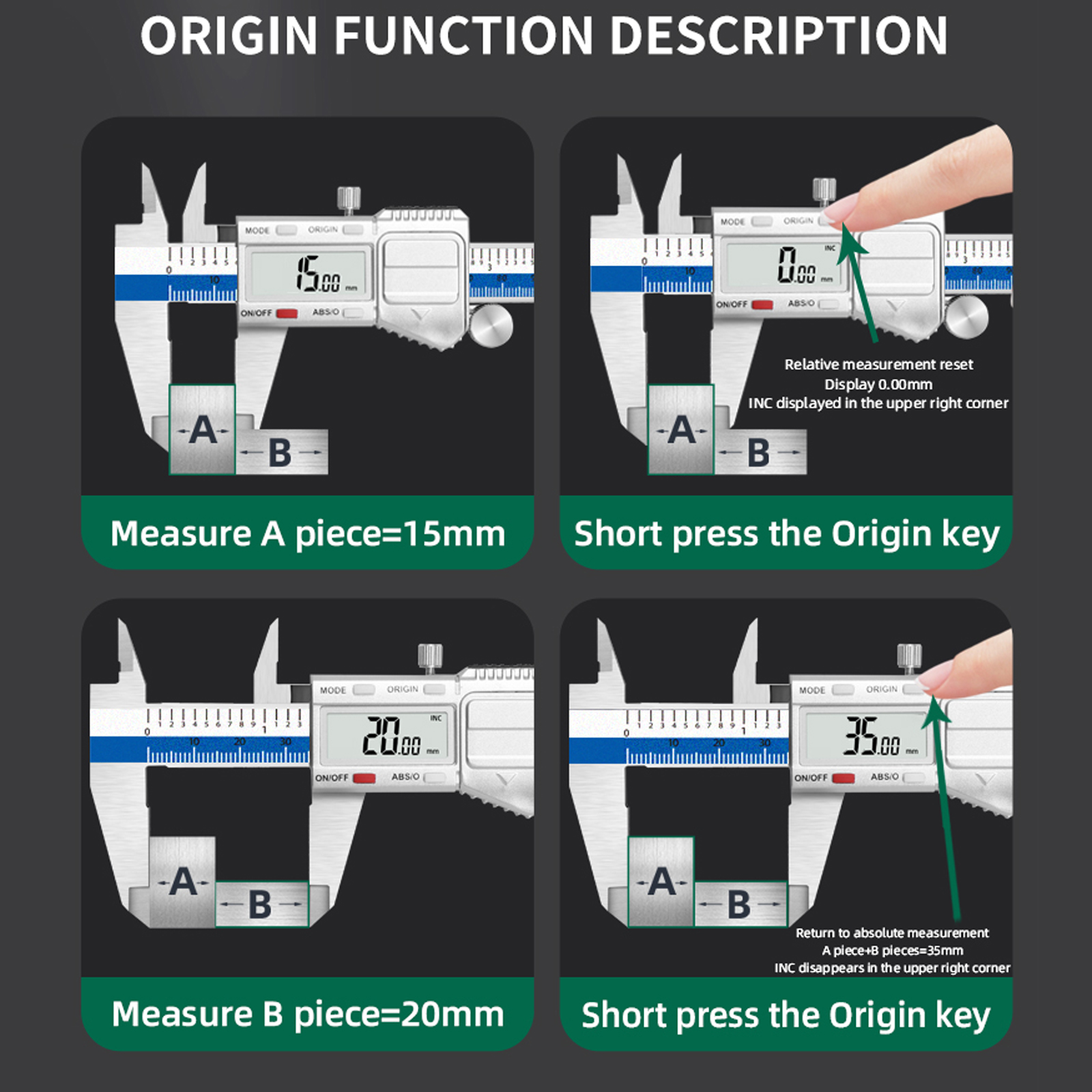150mm Digital Electronic Caliper, 0.01mm Precision Measuring Tool, Stainless Steel Vernier Micrometer with IP54 Waterproof for Origin Measurement