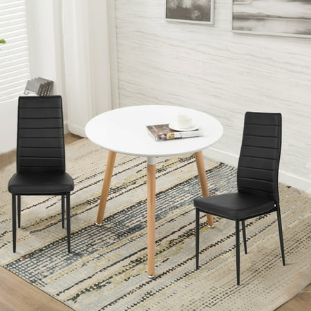Furniture R Dining Chair Set Of 4 Simple Style Soft Padded Side Chairs Metal Legs For Dining Room Table Kitchen Furniture Black Walmart Canada