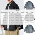 thumbnail image 3 of Mifsaly Boys Jean Jacket Oversized Button Down Kids Denim Jackets Lapel Long Sleeve School Uniform Spring Outerwear Casual Preppy Outfits Size 4-15 Years, 3 of 6