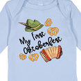 thumbnail image 4 of Inktastic My 1st Oktoberfest Green Hat Accordion and Pretzels Boys or Girls Long Sleeve Baby Bodysuit, 4 of 5