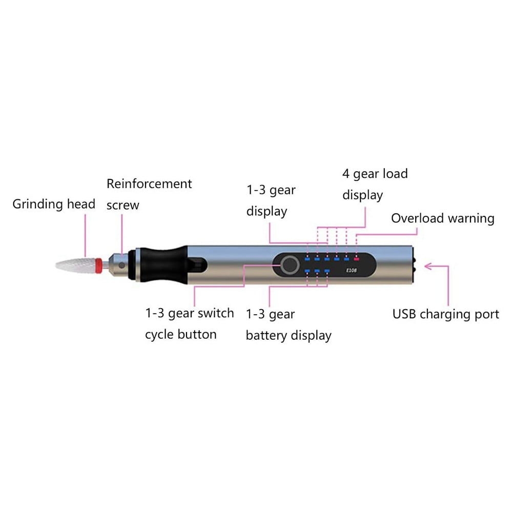 Rechargeable Cordless Mini Engraver Pen DIY Engraving Tool Kit A