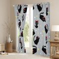 thumbnail image 3 of jejeloiu Cute Animal Cat Black Out Curtains,Kawaii Kitten Stars Curtains Pack of 2 (42x63 Each),Gray Black Bedroom Curtains For Teens,Beathable Home Decor, 3 of 6