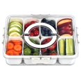 thumbnail image 1 of Snackle Box 8 Compartment Divider Box, Divided Serving Tray with Lid and Handle - Charcuterie Conta, 1 of 7