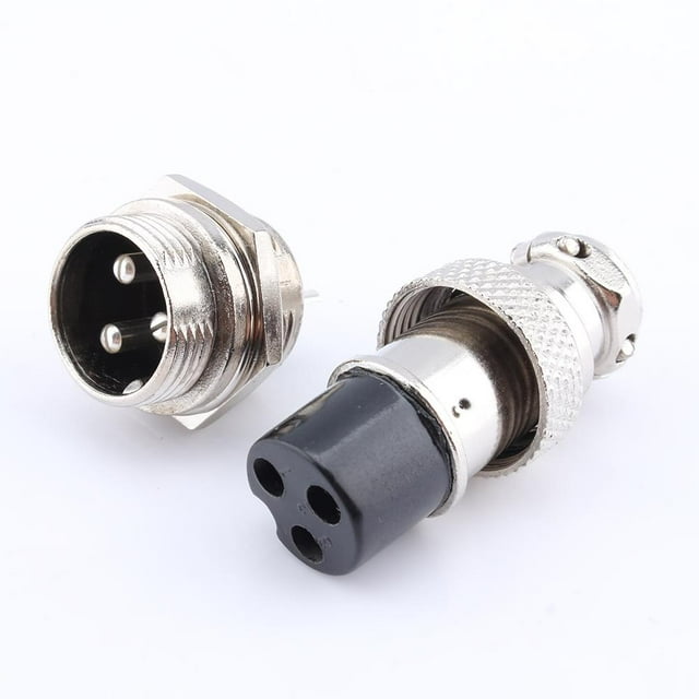 OTVIAP Prise d'Alimentation de Connecteur d'Aviation 1set GX16 3Pins Type de Vis Connecteur de Prise d'Aviation Électrique Nouveau, Connecteur de Prise d'Aviation