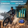 thumbnail image 4 of FENGQS Q8 Plus 26" Fat Tire Off-Road Electric Bike, Dual Motor for Adults, 5000W Peak, 52V 23Ah Long-Range Battery, 45 MPH Top Speed, Full Suspension, UL 2849 Certified-(Black), 4 of 8