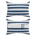 thumbnail image 2 of Pack of 2 Outdoor Lumbar Pillow Covers 11x16 Inch, Navy Blue Grey Stripe Waterproof Throw Pillow Covers Set, Farmhouse Modern Art Striped Indoor&Outdoor Decorative Cushion Cases for Patio Porch Car, 2 of 7