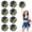Blue+Gold, variant on Cheerleading Pom Poms 8 Pcs With Straight Handle- Handheld Squad Pompoms For Sports Team Cheer Spirit Games- Dance Party Adults.