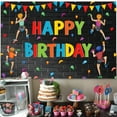 thumbnail image 2 of Rock Climbing Birthday Party Decor Boys Climbing Theme Colorful Happy Birthday Backdrop for Rock Climbing Kids Birthday Supplies, 2 of 6