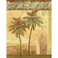 thumbnail image 2 of Gorham, Gregory 15x18 Black Ornate Wood Framed with Double Matting Museum Art Print Titled - Palm Trees II, 2 of 4